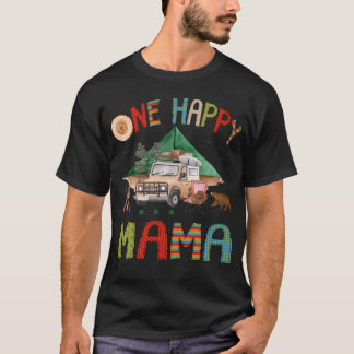 One Happy Mama Camper 1St Birthday Boy Bear T-Shirt