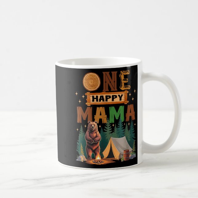 One Happy Mama Camper 1st Birthday Camng Bear  Coffee Mug (Right)
