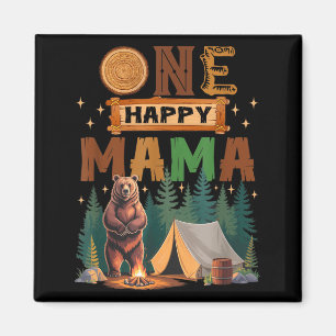 One Happy Mama Camper 1st Birthday Camng Bear  Magnet