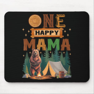 One Happy Mama Camper 1st Birthday Camng Bear  Mouse Mat
