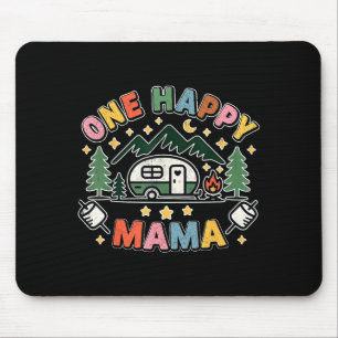 One Happy Mama Camper First Birthday Camping Famil Mouse Mat