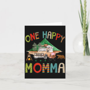 One Happy Momma Camper 1st Birthday Boy Camping Card