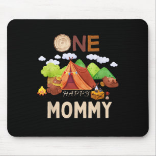 One Happy Mommy Camper Bear First Birthday Family  Mouse Mat