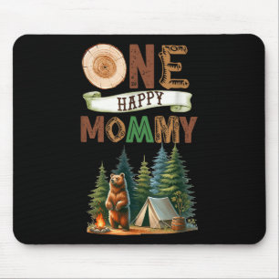 One Happy Mummy Camper First Birthday Camping Bear Mouse Mat