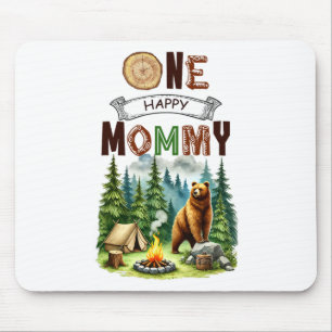 One Happy Mummy Camper First Birthday Camping Bear Mouse Mat