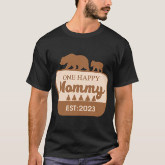 One Happy Mummy Happy Camper Matching Family Birth T-Shirt