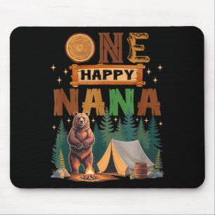 One Happy Nana Camper 1st Birthday Camng Bear  Mouse Mat