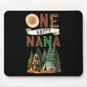 One Happy Nana Camper First Birthday Camping Bear Mouse Mat