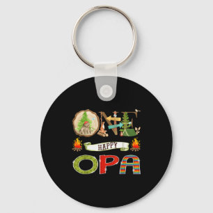 One Happy Opa Camper 1st Birthday Camng Bear Key Ring
