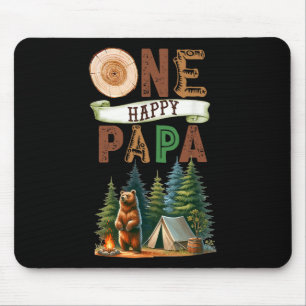 One Happy Papa Camper First Birthday Camping Bear Mouse Mat