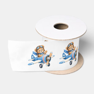 One Happy Pilot 1st. Birthday Party Favour Satin Ribbon