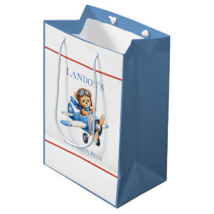 One Happy Pilot 1st. Birthday Party Medium Gift Bag