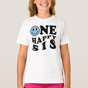 One Happy Sis Blue Matching One Family Birthday T-Shirt