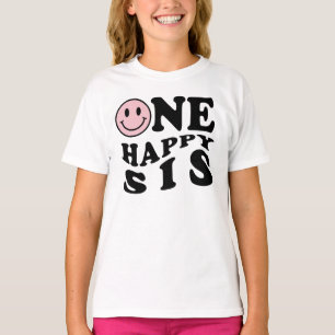 One Happy Sis   Pink Matching One Family Birthday T-Shirt