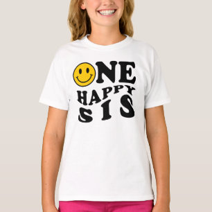 One Happy Sis Yellow Matching One Family Birthday T-Shirt