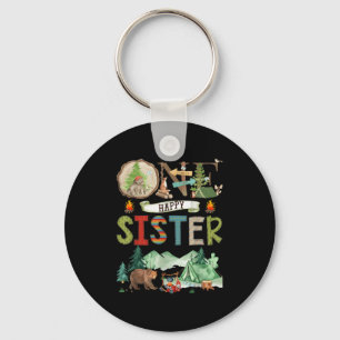 One Happy Sister Camper 1st Birthday Camng Bear Key Ring