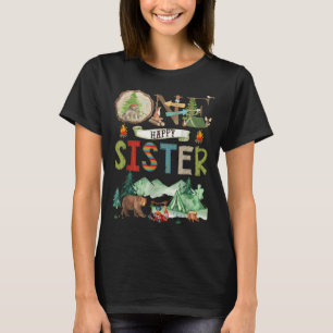 One Happy Sister Camper 1st Birthday Camng Bear  T-Shirt