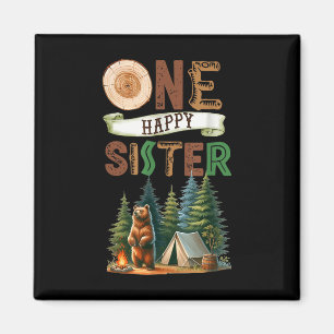 One Happy Sister Camper First Birthday Camping Bea Magnet