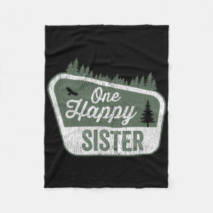 One Happy Sister Matching Family Birthday Party Ca Fleece Blanket
