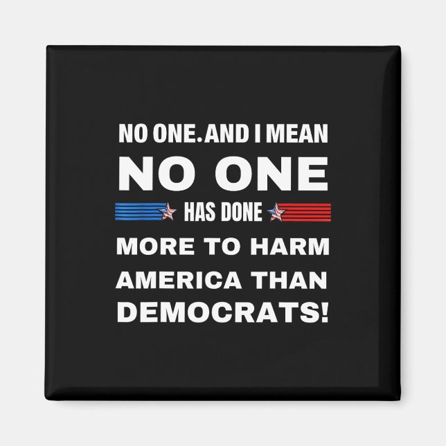 One Has Done More To Harm America Than Democrats!  Magnet (Front)