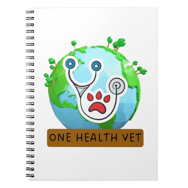 One Health Vet – Vet Global Health Animal Design Notebook (Front)