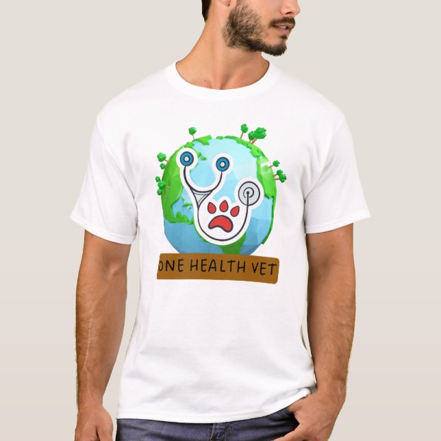 One Health Vet – Vet Global Health Animal Design T-Shirt (Front)
