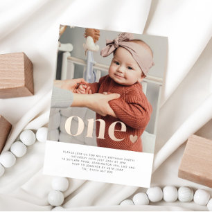 One Heart Photo First Birthday Rose Gold