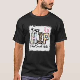 One Hip School Social Worker Leopard Teacher Easte T-Shirt