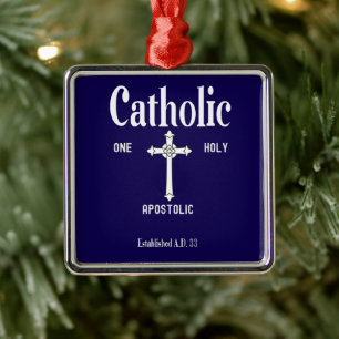 One Holy Catholic Apostolic Church Metal Tree Decoration