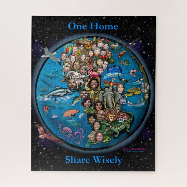 One Home Planet Earth Share Wisely Jigsaw Puzzle (Vertical)