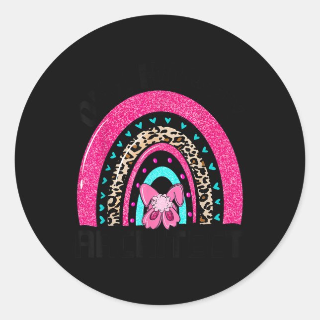 One Hoppy Architect Easter For Architect Easter 20 Classic Round Sticker (Front)