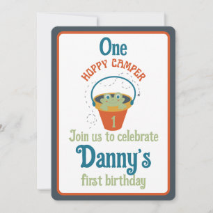 One Hoppy Camper First Birthday Invitation