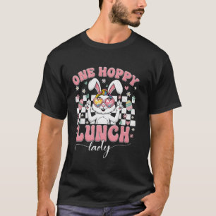 One Hoppy Lunch Lady Colourful Tie Dye Easter Eggs T-Shirt