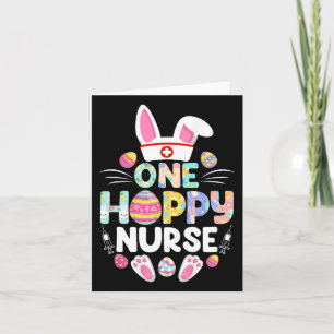 One Hoppy Nurse Funny Easter Day Family Matching Card