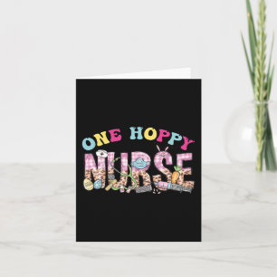 One Hoppy Nurse Leopard Fun Nurse Easter Day 2024 Card
