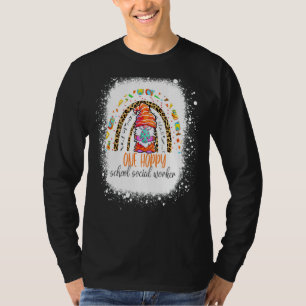 One Hoppy School Social Worker Easter Leopard Rain T-Shirt