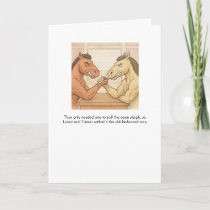 One Horse holiday card