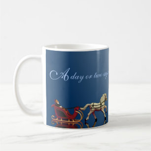 One-Horse Open Sleigh Christmas Coffee Mug