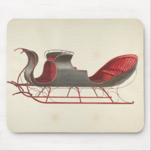 One Horse Open Sleigh - Christmas Mouse Mat