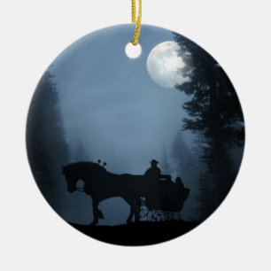 One Horse Open Sleigh Ornament