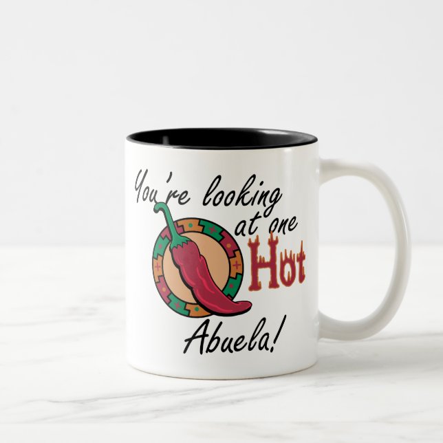 One Hot Abuela Two-Tone Coffee Mug (Right)