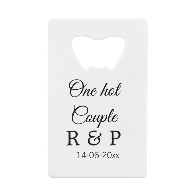 One hot add couple name initial letter text date (Front)