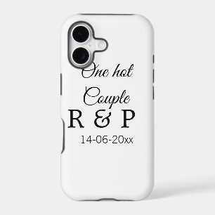 One hot add couple name initial letter text date