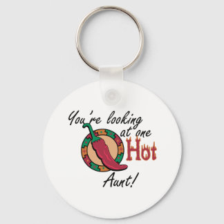 One Hot Aunt Key Ring