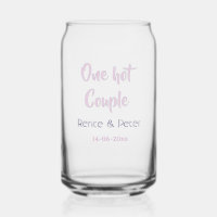 One hot couple add name purple pastel retro modern