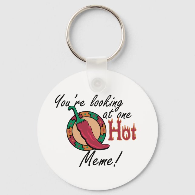 One Hot Meme Key Ring (Front)