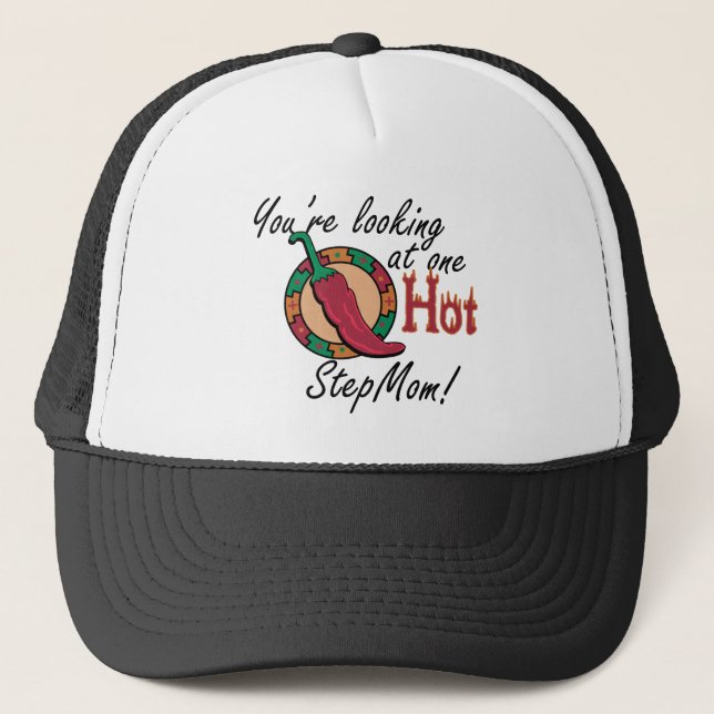 One Hot StepMom Trucker Hat (Front)
