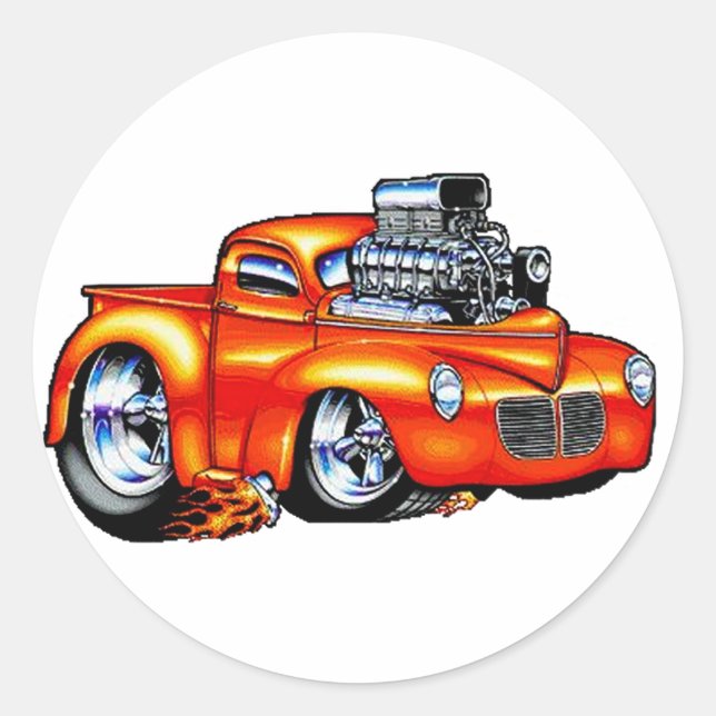 One Hot Truck Classic Round Sticker (Front)