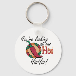 One Hot YiaYia Key Ring