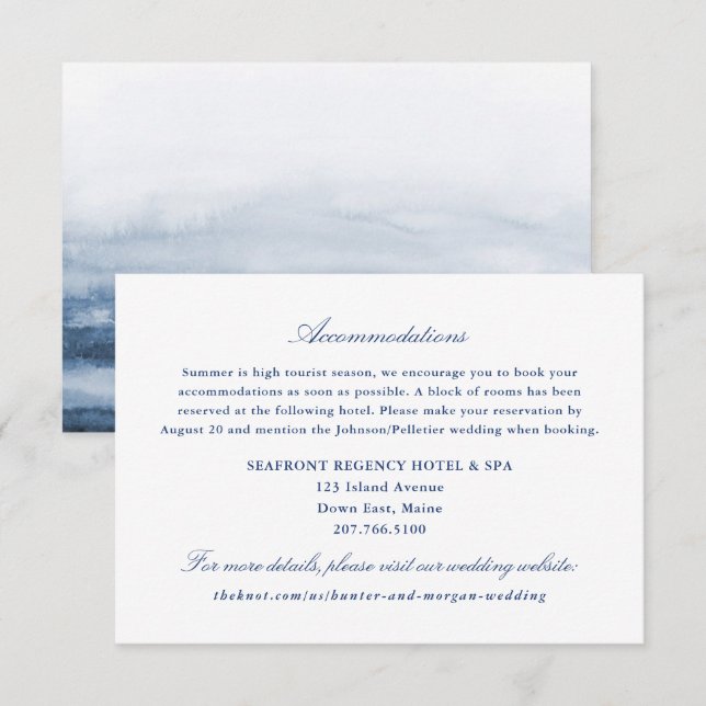 One Hotel Accommodations Insert Card - Penobscot (Front/Back)